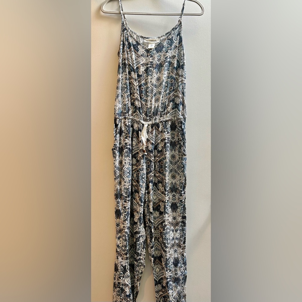 H&M Patterned Romper Cinched Waist with Pockets